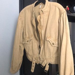 Free People Khaki moto jacket
